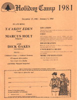 Holiday Camp Flyer 1979-1