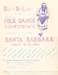 Santa Barbara Folk Dance Conference Flyer