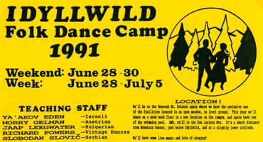 Idyllwild Workshop Advertisement 1991
