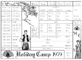 Holiday Camp Schedule 1979