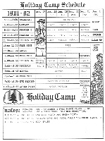 Holiday Camp Schedule 1981
