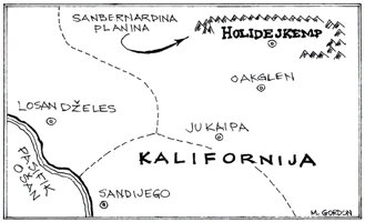 Holidejkemp Map, crude reproduction of Mike Gordon's 24 by 70 drawing