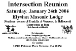 The Intersection 2004 Reunion Flyer