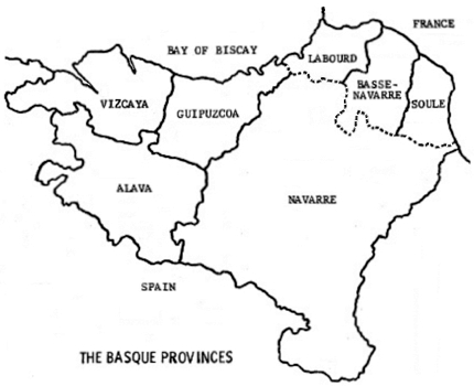 Map of Basque Country