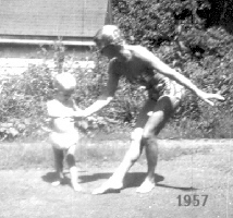 Jas gets 1st Polonez lesson from Ada, Cambridge, MA, 1957